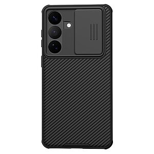 Σκληρή Πλάτη PC+TPU για Samsung Galaxy S26 FE 5G (NILLKIN) σε Μαύρο — συρόμενο κάλυμμα κάμερας & αντιολισθητικό κράτημα για καθημερινή προστασία.