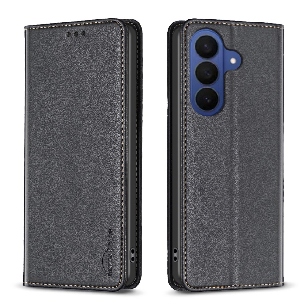 Θήκη Samsung Galaxy S26 FE 5G - BINFEN COLOR BF18 - Flip Πορτοφόλι από Συνθετικό Δέρμα (PU) με TPU - Μαύρο - Stand Flip Πορτοφόλι για Samsung Galaxy S26 FE 5G (BINFEN COLOR) σε Μαύρο — θήκες καρτών, stand & μαγνητικό κλείσιμο για καθημερινή προστασία.