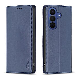 Flip Πορτοφόλι από Συνθετικό Δέρμα (PU) με TPU για Samsung Galaxy S26 FE 5G (BINFEN COLOR) σε Μπλε — θήκες καρτών, stand & μαγνητικό κλείσιμο.
