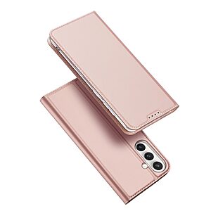 Flip Πορτοφόλι DUX DUCIS για Samsung Galaxy S26 FE 5G σε Ροζ — θήκη κάρτας, stand & κρυφό μαγνητικό κούμπωμα για πλήρη προστασία.