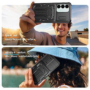Θήκη Samsung Galaxy S26 FE 5G / S25 FE 5G - OEM - Σκληρή Πλάτη PC+TPU - Μαύρο - Stand — εικόνα 2