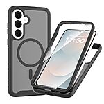 Σκληρή Πλάτη PC+TPU για Samsung Galaxy S26 FE / S25 FE (OEM) σε Μαύρο — προστασία 3 σε 1 με μαγνητικό δακτύλιο και μεμβράνη οθόνης PET.