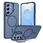 Σκληρή Πλάτη PC+TPU για Samsung Galaxy S26 FE / S25 FE (OEM) σε Μπλε με Stand — μαγνήτες, προστασία κάμερας & ενισχυμένες γωνίες κατά των πτώσεων.