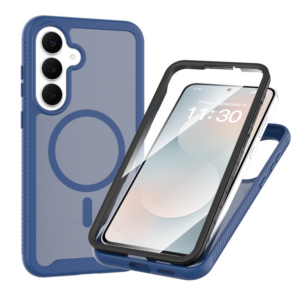 Θήκη Samsung Galaxy S26 FE 5G / S25 FE 5G - OEM - Σκληρή Πλάτη PC+TPU - Μπλε Σκληρή Πλάτη PC+TPU για Samsung Galaxy S26 FE / S25 FE (OEM) σε Μπλε — προστασία 3 σε 1 με μαγνητικό δακτύλιο & φιλμ οθόνης PET.