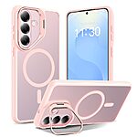 Σκληρή Πλάτη PC+TPU για Samsung Galaxy S26 FE / S25 FE (OEM) σε Ροζ — stand-πλαίσιο κάμερας, μαγνήτες & προστασία από πτώσεις.