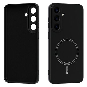 Πλάτη Σιλικόνης για Samsung Galaxy S26 FE 5G (ABEEL) σε Μαύρο — απαλή υφή, αντιολισθητικό κράτημα & ενσωματωμένοι μαγνήτες για αξεσουάρ.