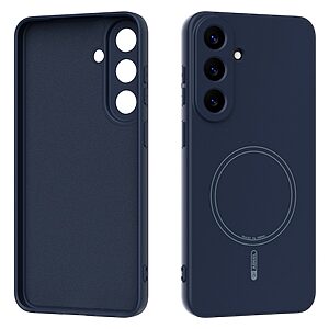 Πλάτη Σιλικόνης για Samsung Galaxy S26 FE 5G (ABEEL) σε Μπλε Σκούρο — ενσωματωμένοι μαγνήτες, αντιολισθητική υφή & μαλακή εσωτερική επένδυση.