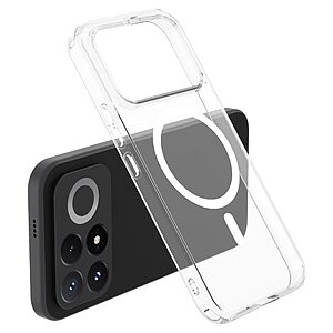 Σκληρή Πλάτη PC+TPU για Xiaomi Poco F9 Pro 5G (LEREACH) σε Διάφανο — μαγνητικός δακτύλιος & λεπτό προφίλ 1.5mm για καθημερινή προστασία.