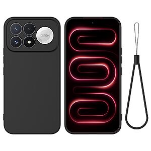 Πλάτη Σιλικόνης για Xiaomi Poco F9 Pro 5G (OEM) σε Μαύρο με λουράκι — απαλή επένδυση & ανασηκωμένα χείλη για καθημερινή προστασία.