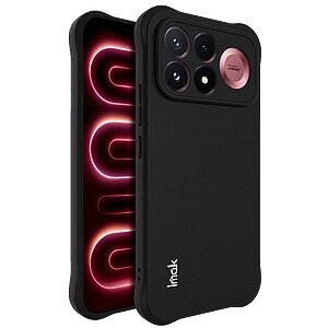 Πλάτη TPU για Xiaomi Poco F9 Pro 5G (IMAK) σε ματ Μαύρο — airbag γωνίες & ανασηκωμένα χείλη για προστασία από πτώσεις & γρατζουνιές.