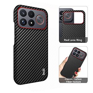Θήκη Xiaomi Poco F9 Ultra 5G - IMAK Ruiyi Series - Πλάτη από Συνθετικό Δέρμα (PU) με PC - Μαύρο — εικόνα 2
