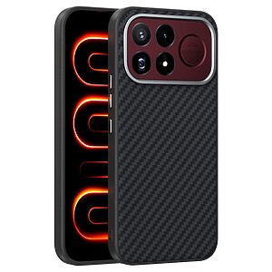 Πλάτη από Συνθετικό Δέρμα (PU) με TPU για Xiaomi Poco F9 Ultra 5G (ABEEL) σε Μαύρο — μόλις 1.1mm, με κρυφό μαγνητικό δακτύλιο & υφή carbon.
