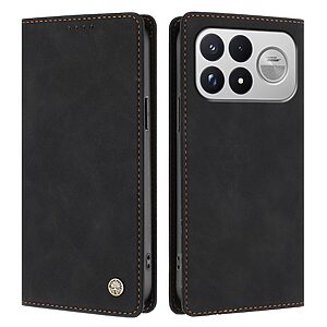 Flip Πορτοφόλι από Συνθετικό Δέρμα (PU) με TPU για Xiaomi Poco F9 Ultra 5G (OEM) σε Μαύρο — θήκες καρτών, προστασία RFID & stand για βίντεο.
