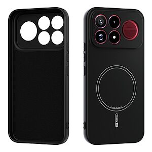 Πλάτη Σιλικόνης για Xiaomi Poco F9 Ultra 5G (ABEEL) σε Μαύρο — απαλή υφή, αντιολισθητικό κράτημα & ενσωματωμένοι μαγνήτες για αξεσουάρ.