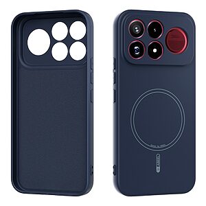 Πλάτη Σιλικόνης για Xiaomi Poco F9 Ultra 5G (ABEEL) σε Μπλε σκούρο — αντιολισθητικό κράτημα, μαγνήτες για βάσεις & προστασία κάμερας.