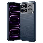 Πλάτη TPU για Xiaomi Poco F9 Ultra 5G (OEM) σε Μπλε — υφή carbon fiber, ματ φινίρισμα κατά των αποτυπωμάτων & απορρόφηση κραδασμών.