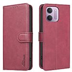 Flip Πορτοφόλι PU με TPU για Xiaomi Redmi 15C 4G (BINFEN COLOR) σε Κόκκινο — προστασία RFID, 3 θήκες καρτών & stand 3 γωνιών.