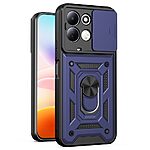 Σκληρή Πλάτη PC+TPU για Xiaomi Redmi 17 4G / 5G (OEM) σε Μπλε με Stand — συρόμενο κάλυμμα κάμερας & προστασία από πτώσεις.