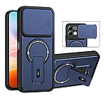 Σκληρή Πλάτη PC+TPU για Xiaomi Redmi 17 4G / 5G (OEM) σε Μπλε — συρόμενο κάλυμμα κάμερας, stand & ματ φινίρισμα κατά των δαχτυλιδιών.