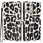 Flip Πορτοφόλι για Xiaomi Redmi 17 4G / 5G (OEM) σε Μαύρο leopard — 3 θήκες καρτών, stand, μαγνητικό κούμπωμα & λουράκι καρπού.