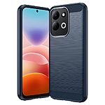 Πλάτη TPU για Xiaomi Redmi 17 4G / 5G (OEM) σε Μπλε — υφή carbon fiber & βουρτσισμένη επιφάνεια κατά των αποτυπωμάτων με προστασία από κραδασμούς.