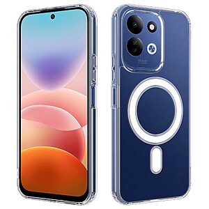 Σκληρή Πλάτη PC+TPU για Xiaomi Redmi 17 5G / 4G (OEM) σε Διάφανο — μαγνητικός δακτύλιος & ανασηκωμένα χείλη για προστασία από γρατζουνιές.