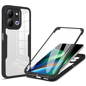 Σκληρή Πλάτη PC+TPU για Xiaomi Redmi 17 5G / 4G (OEM) σε Μαύρο — προστασία 360° με ενσωματωμένο PET προστατευτικό οθόνης.