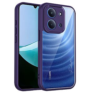 Σκληρή Πλάτη PC+TPU για Xiaomi Redmi 17 5G / 4G (OEM) σε Μωβ — ματ υφή που αντιστέκεται στα αποτυπώματα & ανασηκωμένα χείλη 1.5mm.