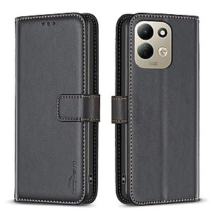 Flip Πορτοφόλι από Συνθετικό Δέρμα (PU) με TPU για Xiaomi Redmi 17 5G / 4G (BINFEN COLOR) σε Μαύρο — θήκες καρτών, stand & μαγνητικό κλείσιμο.