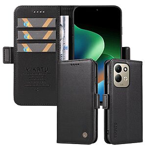 Θήκες Κινητών Xiaomi Mi A1 46 Θήκη Xiaomi Redmi 17 5G / 4G - YIKATU YK-003 - Flip Πορτοφόλι από Συνθετικό Δέρμα (PU) με TPU - Μαύρο - Stand — εικόνα 2