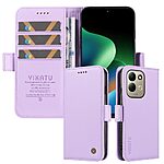 Θήκη Xiaomi Redmi 17 5G / 4G - YIKATU YK-003 - Flip Πορτοφόλι από Συνθετικό Δέρμα (PU) με TPU - Μωβ ανοιχτό - Stand — εικόνα 2