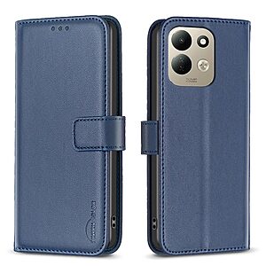 Flip Πορτοφόλι από Συνθετικό Δέρμα (PU) με TPU για Xiaomi Redmi 17 5G / 4G (BINFEN COLOR) σε Μπλε — θήκες καρτών, stand & μαγνητικό κλείσιμο.