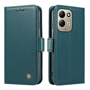 Flip Πορτοφόλι PU με TPU για Xiaomi Redmi 17 5G / 4G (YIKATU) σε Πράσινο — 3 θήκες καρτών, τσέπη χαρτονομισμάτων & βάση stand.
