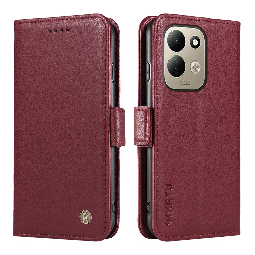 Θήκη Xiaomi Redmi 17 5G / 4G - YIKATU YK-003 - Flip Πορτοφόλι από Συνθετικό Δέρμα (PU) με TPU - Βαθύ κόκκινο - Stand Flip Πορτοφόλι από Συνθετικό Δέρμα (PU) με TPU για Xiaomi Redmi 17 5G / 4G (YIKATU) — 3 θήκες καρτών, θήκη χαρτονομισμάτων & stand.