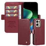 Θήκη Xiaomi Redmi 17 5G / 4G - YIKATU YK-003 - Flip Πορτοφόλι από Συνθετικό Δέρμα (PU) με TPU - Βαθύ κόκκινο - Stand — εικόνα 2