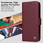 Θήκη Xiaomi Redmi 17 5G / 4G - YIKATU YK-003 - Flip Πορτοφόλι από Συνθετικό Δέρμα (PU) με TPU - Βαθύ κόκκινο - Stand — εικόνα 6