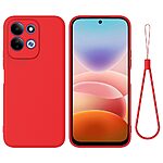 Πλάτη Σιλικόνης για Xiaomi Redmi 17 5G / 4G (OEM) σε Κόκκινο με λουράκι — απαλή επένδυση & ανασηκωμένα χείλη για καθημερινή προστασία.
