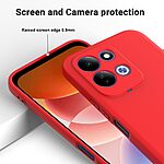 Θήκη Xiaomi Redmi 17 5G / 4G - OEM - Πλάτη Σιλικόνης - Κόκκινο - Λουράκι — εικόνα 4