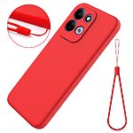 Θήκη Xiaomi Redmi 17 5G / 4G - OEM - Πλάτη Σιλικόνης - Κόκκινο - Λουράκι — εικόνα 7