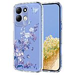 Πλάτη TPU για Xiaomi Redmi 17 5G / 4G (OEM) με σχέδιο πεταλούδες & λουλούδια — λεπτό προφίλ & απορρόφηση κραδασμών για καθημερινή προστασία.