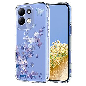 Πλάτη TPU για Xiaomi Redmi 17 5G / 4G (OEM) με σχέδιο πεταλούδες & λουλούδια — λεπτό προφίλ & απορρόφηση κραδασμών για καθημερινή προστασία.
