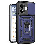 Σκληρή Πλάτη PC+TPU για Xiaomi Redmi Note 17 4G / 5G (OEM) σε Μπλε — περιστρεφόμενο stand & συρόμενο κάλυμμα κάμερας για πλήρη προστασία.