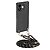 Πλάτη από Συνθετικό Δέρμα (PU) με TPU για Xiaomi Redmi Note 17 4G / 5G (OEM) σε Μαύρο — υφή carbon & ρυθμιζόμενο λουράκι ώμου.