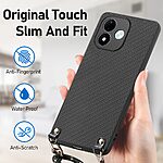 Θήκη Xiaomi Redmi Note 17 4G / 5G - OEM - Πλάτη από Συνθετικό Δέρμα (PU) με TPU - Μαύρο - Λουράκι — εικόνα 3