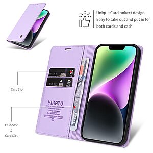 Θήκη Xiaomi Redmi Note 17 4G / 5G - YIKATU YK-001 - Flip Πορτοφόλι από Συνθετικό Δέρμα (PU) με TPU - Μωβ ανοιχτό - Stand — εικόνα 2