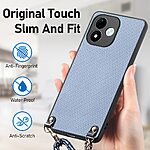 Θήκη Xiaomi Redmi Note 17 4G / 5G - OEM - Πλάτη από Συνθετικό Δέρμα (PU) με TPU - Μπλε - Λουράκι — εικόνα 3