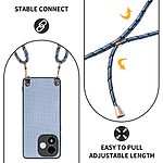 Θήκη Xiaomi Redmi Note 17 4G / 5G - OEM - Πλάτη από Συνθετικό Δέρμα (PU) με TPU - Μπλε - Λουράκι — εικόνα 4