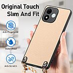Θήκη Xiaomi Redmi Note 17 4G / 5G - OEM - Πλάτη από Συνθετικό Δέρμα (PU) με TPU - Σομόν - Λουράκι — εικόνα 3