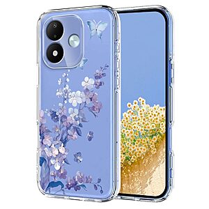 Πλάτη TPU για Xiaomi Redmi Note 17 4G / 5G (OEM) με σχέδιο πεταλούδες & λουλούδια — απορρόφηση κραδασμών σε λεπτό, κομψό προφίλ.