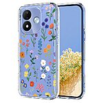Πλάτη TPU για Xiaomi Redmi Note 17 4G / 5G (OEM) με σχέδιο πεταλούδες & μαργαρίτες — απορρόφηση κραδασμών σε λεπτό, κομψό προφίλ.